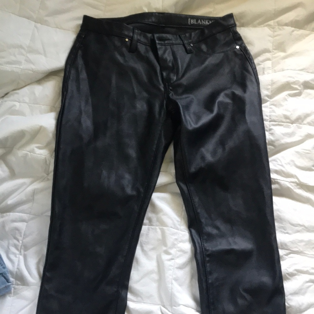 BLANKNYC black leather pants